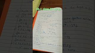 class -10 ch-1 maths real number exercise - 1.1question and answer
