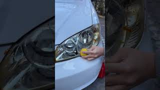 How to solve the problem of car headlights turning yellow and dim? #car