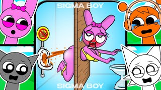 SUS PINKI is STUCK!! OREN & PINKI & GRAY & WENDA React to Themselves / Memes / TikToks - part 47