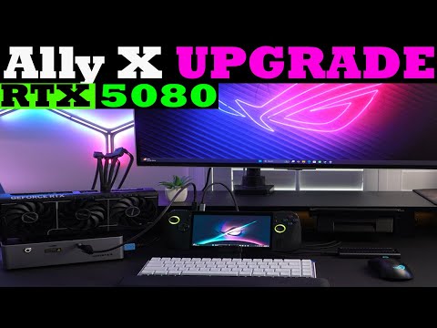ROG Ally X Ultimate Upgrade - Aoostar AG02 eGPU USB4 Dock with RTX5080 Benchmarks and Gameplay