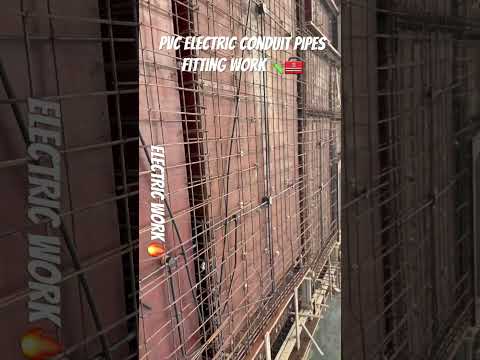 PVC ELECTRIC CONDUIT PIPES FITTING WORK🪛🧰 #electrician#electrical#pvcpipefitting #shorts#ytshorts