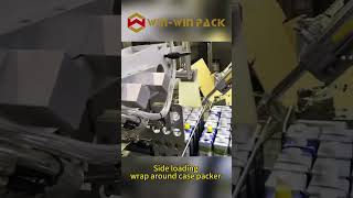 Side loading wrap around case packer #casepacker #winwinpack #packingmachine #shorts