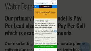 Water damage leads - Real Time Lead Gen