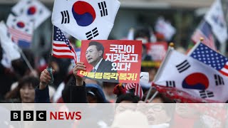 South Korean court orders impeached President Yoon Suk-Yeol's release from jail | BBC News
