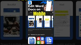 How to edit word document in Mobile phone #learnittoday #microsoftoffice