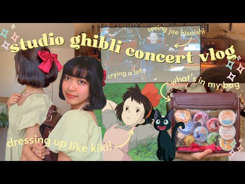 studio ghibli concert vlog 🎀🐈‍⬛ grwm, ghibli outfits, what's in my bag, joe hisaishi fancams