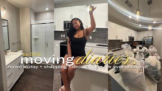 moving diaries ep2🔑: it's move in day! apartment tour, new furniture, organizing, unpacking + more!