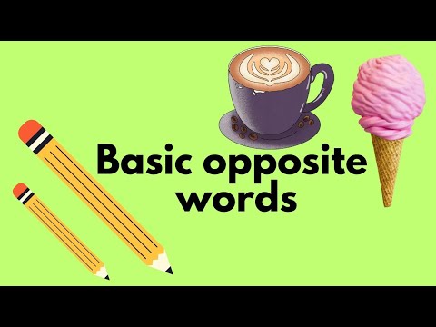 Basic opposite words | Educational video| Kids learning