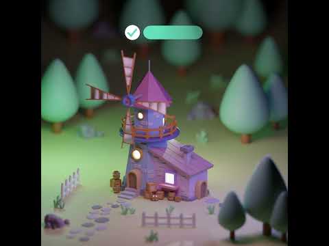 Windmill animation with Blender 3D #blender3danimation #blender