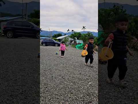 綾綾＆瑋瑋回外公外婆家開心奔跑