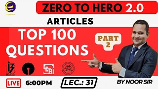 ARTICLES || Part 2 || Lec - 31 || Zero to Hero 2.0 || English || Noor Sir || Examshala