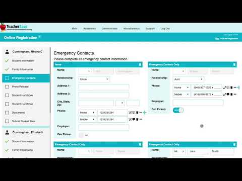 TeacherEase Online Registration Parent Tutorial