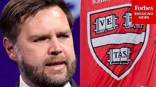 JD Vance Has Very Blunt Question For Harvard As He Draws Line In The Sand With Elite Universities