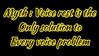 3. Myth: Voice Rest is the solution to every voice problem ! By Saily Panse. Subscribe for more..