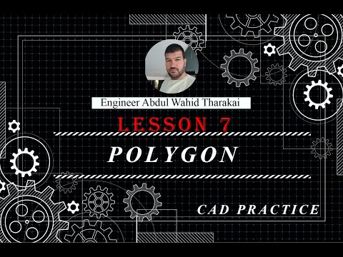 LESSON 7: AUTOCAD 2018 POLIGON Command in Pashto Language #autocadpashto #autocad2018 #polygon