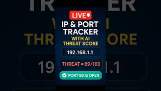 Track IPs with ⚠️ AI Threat Score & Port Scanner | Python GUI 🛡️ LIVE Tool by FuzzuTech 🔥 #CyberTool