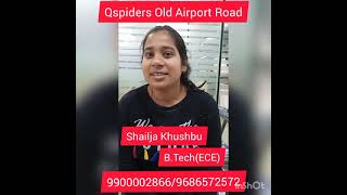 Got placed from Qspiders Old Airport Road  | Shailja Khushbu