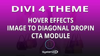 Divi Theme Hover Effects Image To Diagonal Dropin CTA Module 👍