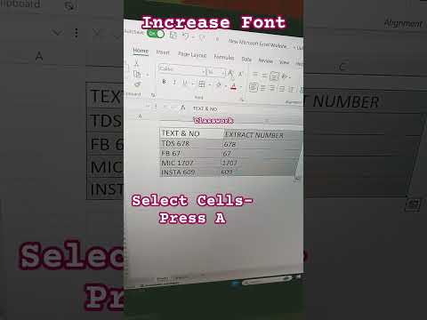 Bigger the Text #computerknowledge #excel #computerworld #microsoftexcel #microsoftoffice