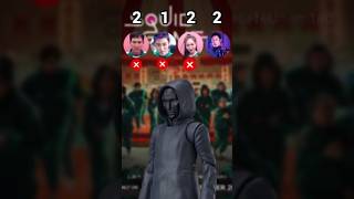 😎 456 vs 😏 230 vs 🥰 196 vs 😳 001#short #viral #squidgame