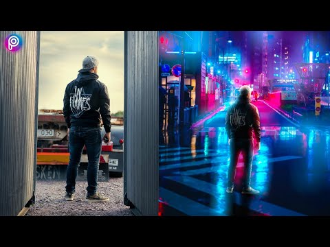 PicsArt Tutorial - Edit CYBERPUNK Effect ( Changing Background ) | Photo Editing