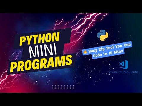 Python Mini Programs in VS Code:: Backup Script in Seconds! 🔒📁 Zip Any Folder Easily