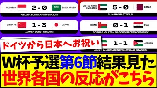 【海外の反応】W杯アジア最終予選の第6節の結果を見た、世界各国の反応がこちらです！！！