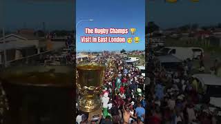 The Rugby Champs 🏆Visit in East London  #shortsvideo #rugbyworldcup #rwc2023 #sports #rsavnzl #