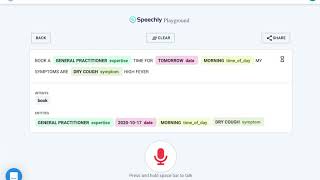 Voice UI example: Doctors Appointment Booking with Speechly Spoken Language Understanding