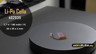 Li-Po akkumulátor cella 3,7V 180mAh 402035