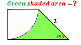 Can you find area of the Green shaded region? | (Trapezoid) | #math #maths | #geometry