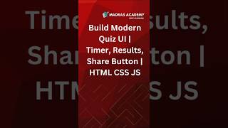 📱 Build a Stylish Quiz App UI with HTML, CSS & JS! #shorts