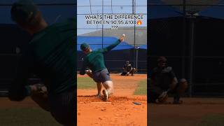 What's the difference between 90,95,100MPH🔥#fastball #pitcher #baseball #baseballtips #pitchingtips