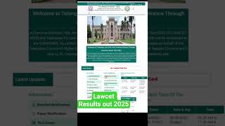TG lawcet results 2025 #lawcet 2025#shorts #youtube shorts