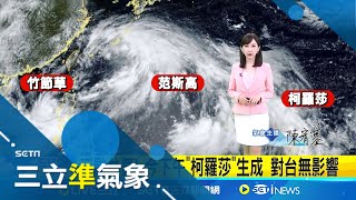三颱共舞! 今下午"柯羅莎"生成 對台無影響 "范斯高"持續靠近! 投票日要帶傘! 氣象署: 今明北台防大雨│氣象主播 陳宥蓉│三立準氣象20250724│三立新聞台