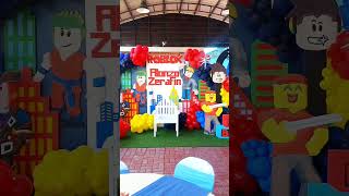Roblox Theme Party Decoration @sweetpartycanvas #birthdaydecoration #balloondecoration