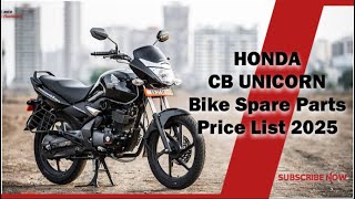 HONDA CB Unicorn Bike Spare Parts Price 2025 | Auto Flashback | Honda Bike CB Unicorn Accessories