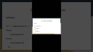 IF-ELSE SYNTAX