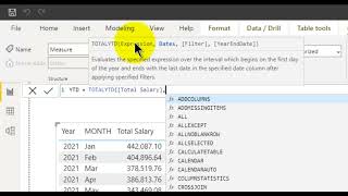 pbiFL3   L3 Year to Date Salary Payout using TOTALYTD