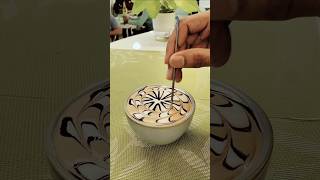 Learn new easy coffee art with me. #coffeelatteart #coffeeart #coffee