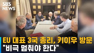 폴란드 등 3국 총리, 키이우 방문…러, 바이든 등에 제재 / SBS