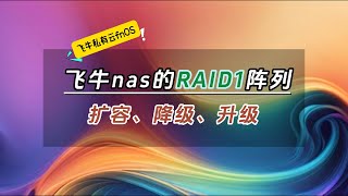 飞牛nas阵列RAID1升级降级和扩容