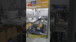 Pick and place case packer for 1l tetra pak bricks #casepacker #packing #shorts