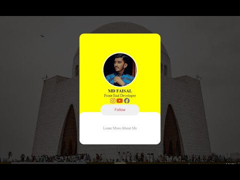 Amazing Profile Card Design for Website Using Html and Css.