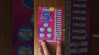BIG WIN! $5 Power 5s Georgia Lottery Scratch off #georgialottery #scratchertickets #scratchtok