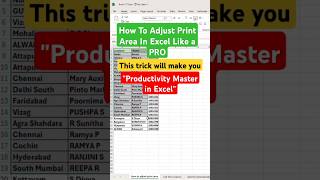 How to adjust print area in excel #excel #excelformula #exceltips #exceltricks #excelclub  #newexcel