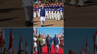 PM Modi receives a grand Ceremonial Welcome with Military Honours in Brasília, Brazil | #shorts