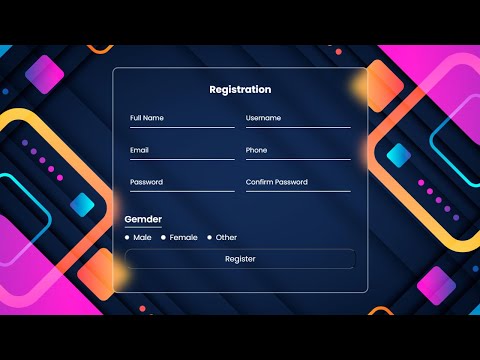 Registration Form Using HTML CSS