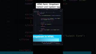 Mastering HTML Dropdowns: select & option Tags Demystified! #htmlform #codewithmayur
