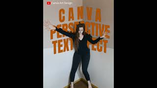the result of Using Perspective text effect in Canva #shorts #texteffect #canva